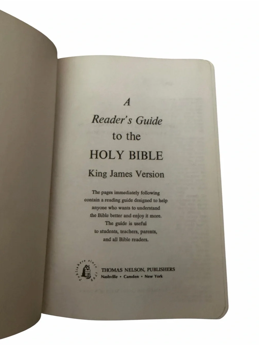 Vintage Thomas Nelson De Luxe Award KJV Bible Red Letter Gold Edges Reader Guide